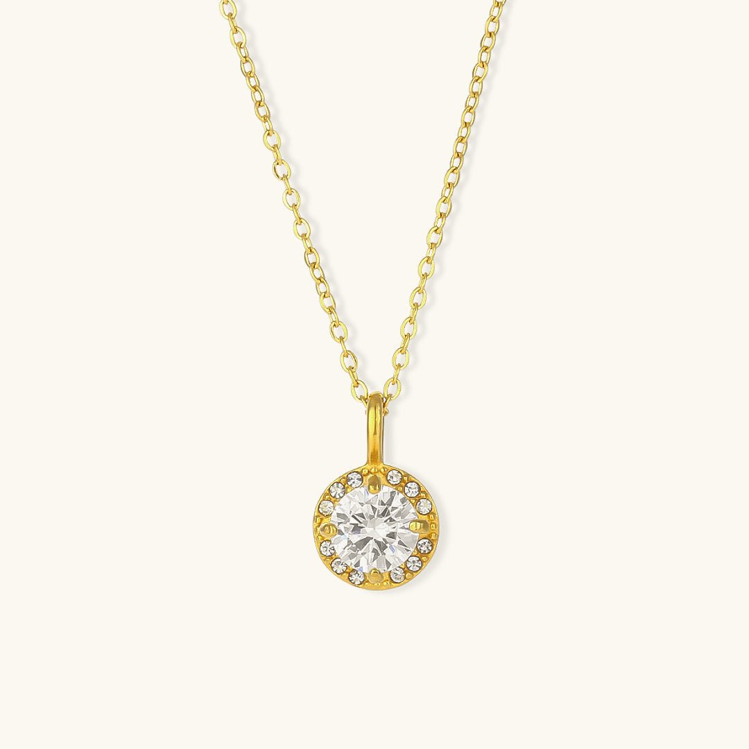 Adora Gemstone Necklace in Gold