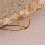 Alaia Sparkling Ring in Gold