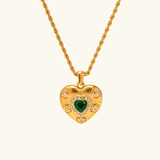 Caelus Heart Necklace in Gold