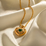 Caelus Heart Necklace in Gold