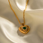 Caelus Heart Necklace in Gold