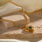 Caelus Heart Necklace in Gold