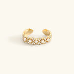 Camille Patterned Ring in Gold