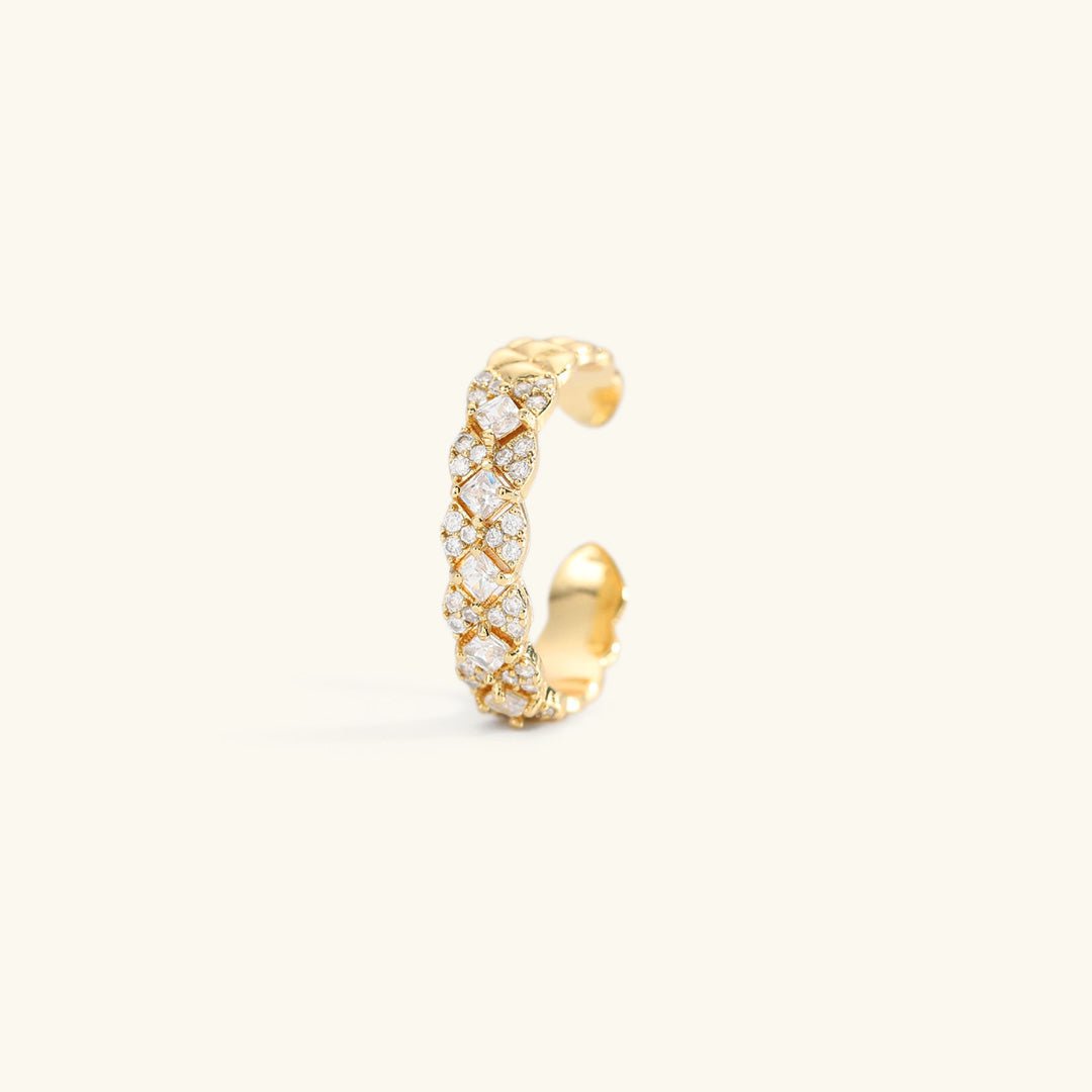 Camille Patterned Ring in Gold