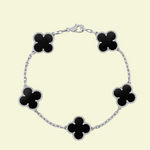 Clover Bracelet Silver-Black