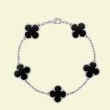 Clover Bracelet Silver-Black