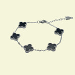 Clover Bracelet Silver-Black
