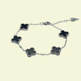 Clover Bracelet Silver-Black