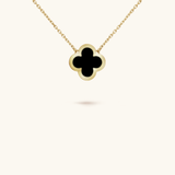 Clover Necklace Black