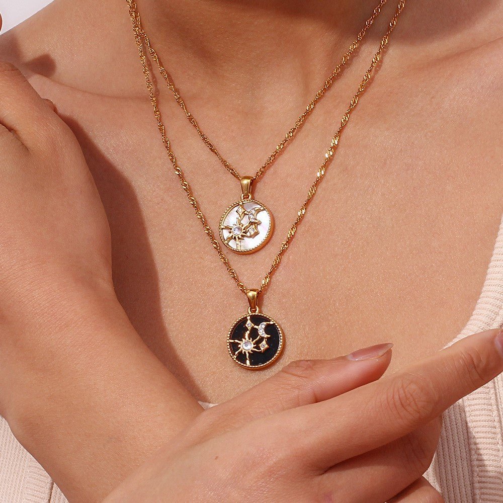 Cybil Celestial Necklace in Gold