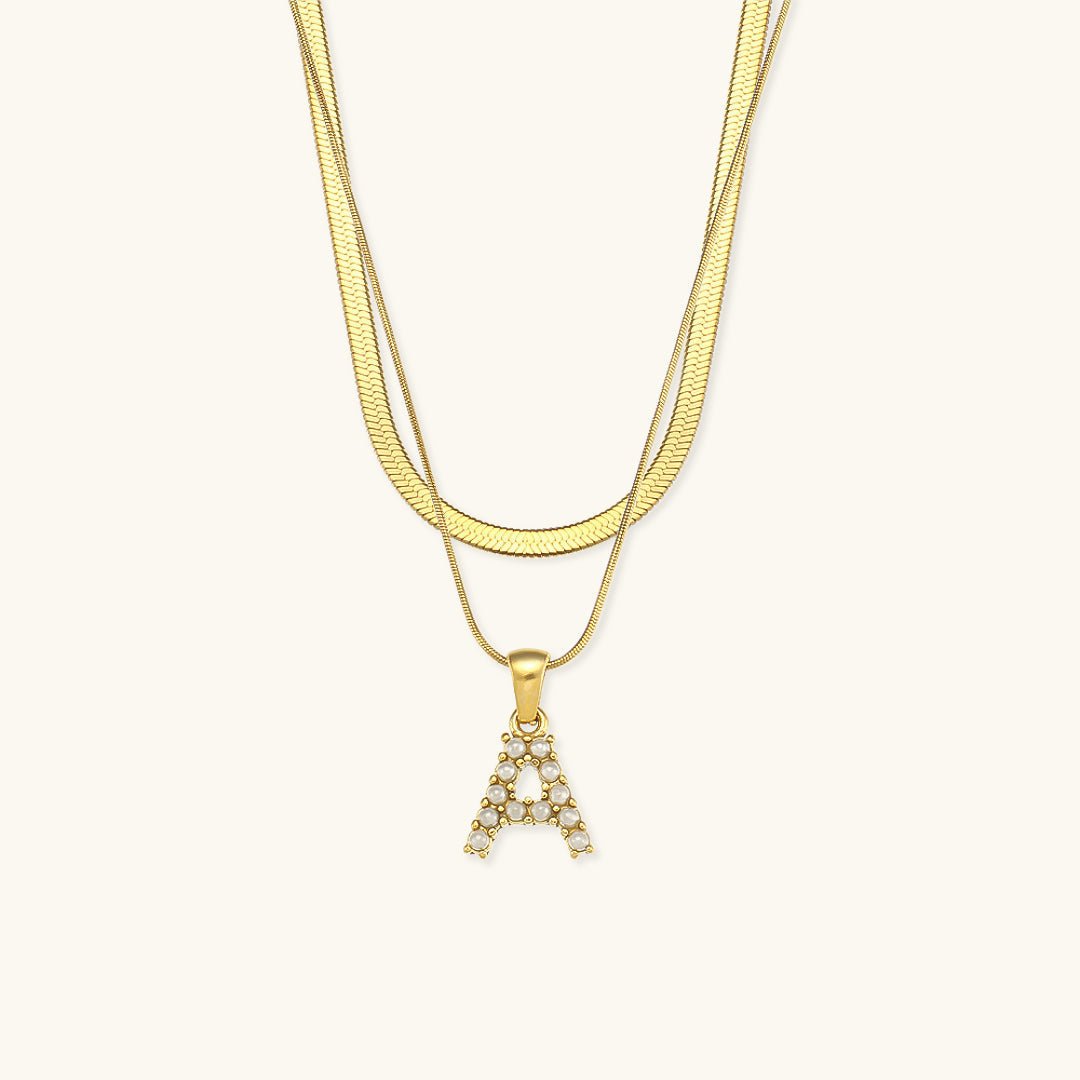 Fiona Initial Necklace in Gold