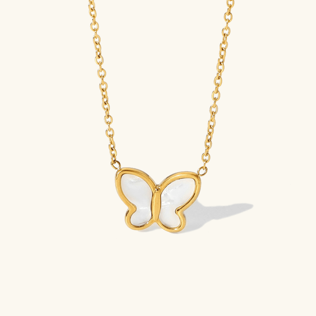 Flutterby Butterfly Necklace in Gold