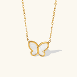 Flutterby Butterfly Necklace in Gold