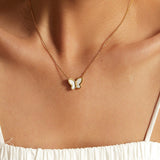 Flutterby Butterfly Necklace in Gold