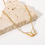 Flutterby Butterfly Necklace in Gold