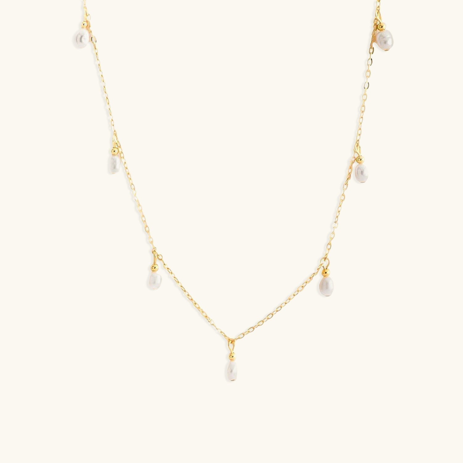 Freeda Pearl Necklace in Gold