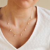 Freeda Pearl Necklace in Gold