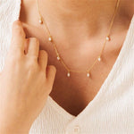 Freeda Pearl Necklace in Gold
