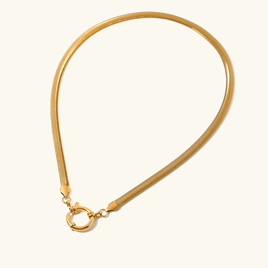 Gabriella Snake Chain Necklace in Gold