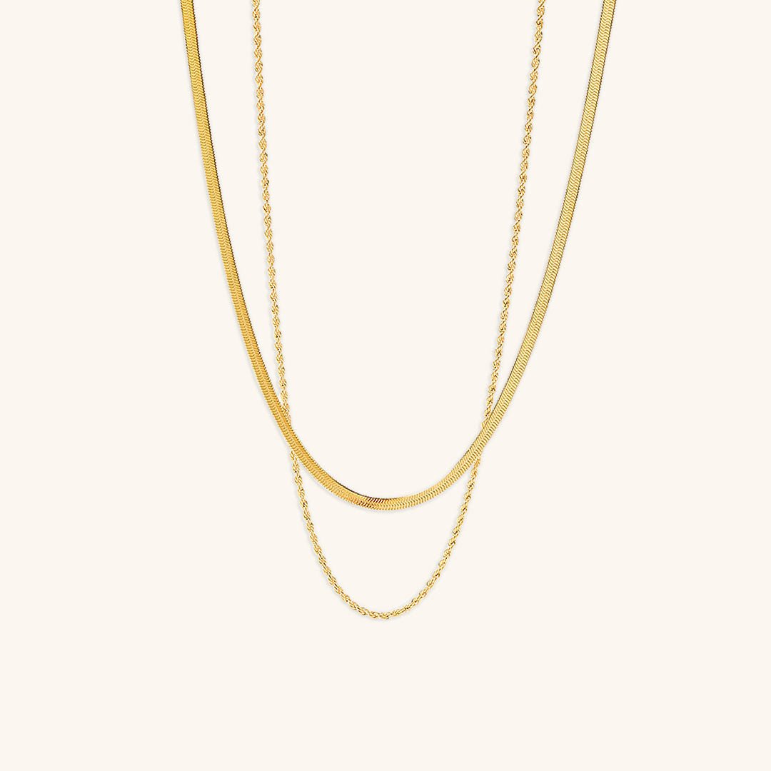 Hailey Layered Necklace in Gold
