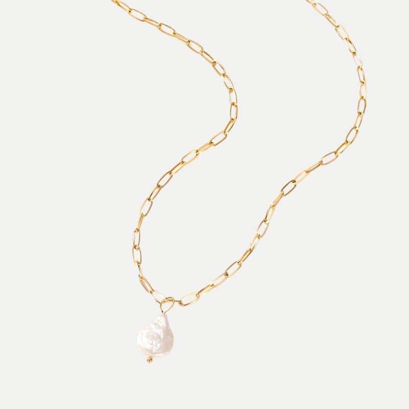Hanalei Coin Link Necklace in Gold
