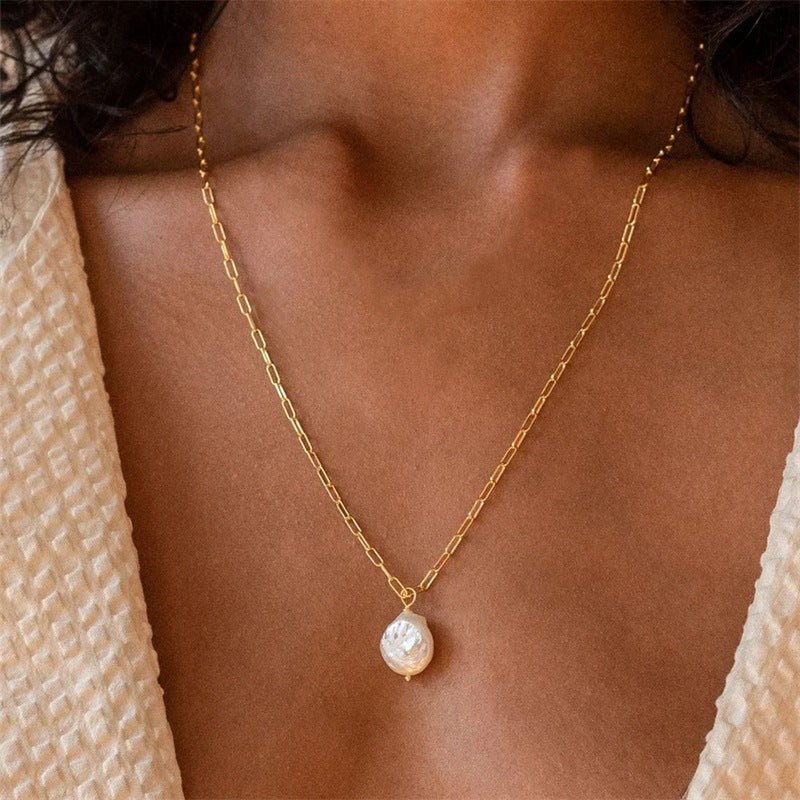 Hanalei Coin Link Necklace in Gold