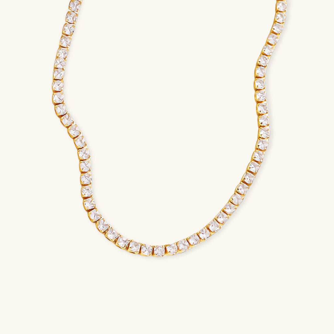 Isolde Tennis Necklace in Gold