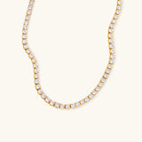 Isolde Tennis Necklace in Gold