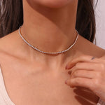 Isolde Tennis Necklace in Gold