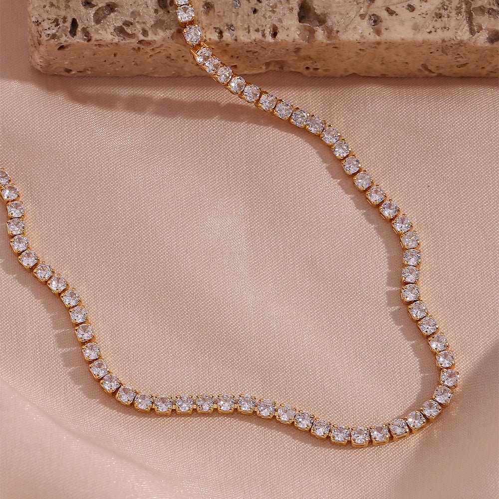Isolde Tennis Necklace in Gold