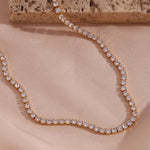 Isolde Tennis Necklace in Gold