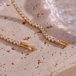 Isolde Tennis Necklace in Gold