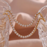 Isolde Tennis Necklace in Gold