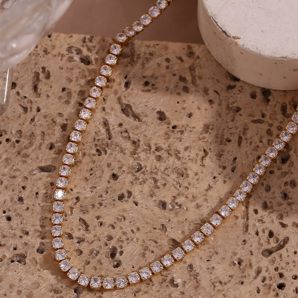 Isolde Tennis Necklace in Gold