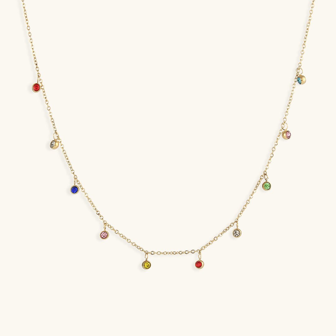 Juliet Gemstone Necklace in Gold
