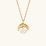 Kimberly Pearl Necklace in Gold