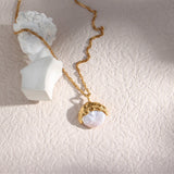 Kimberly Pearl Necklace in Gold