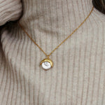 Kimberly Pearl Necklace in Gold