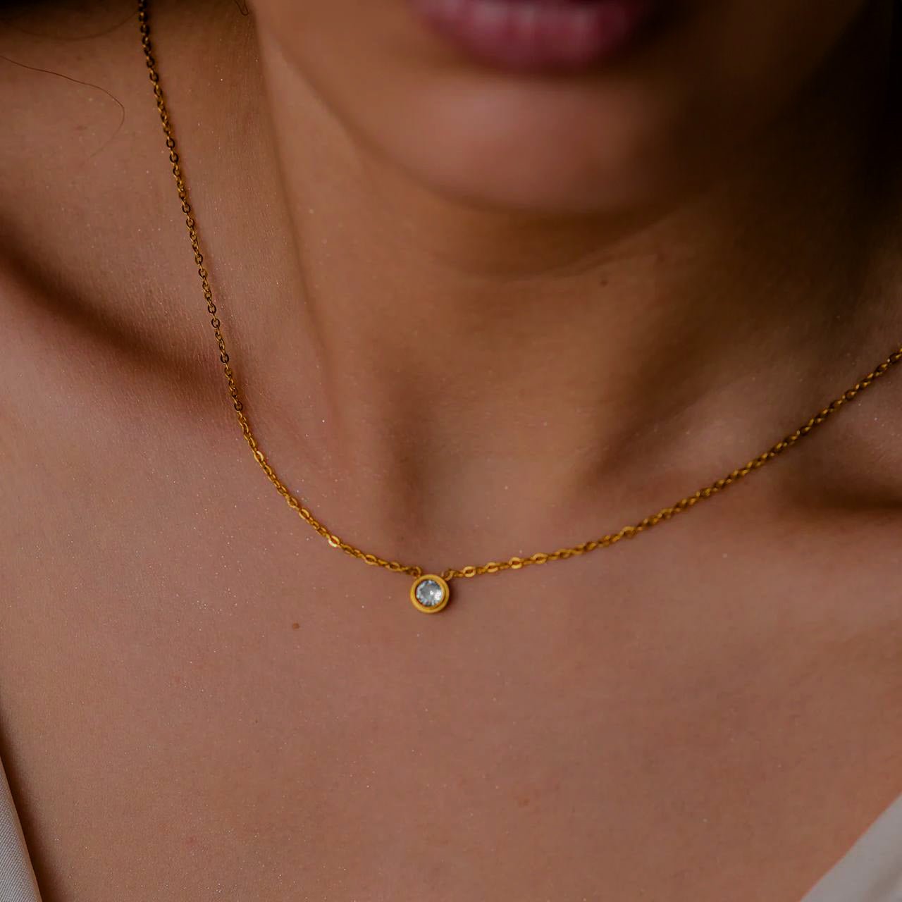 Kira Diamond Necklace in Gold