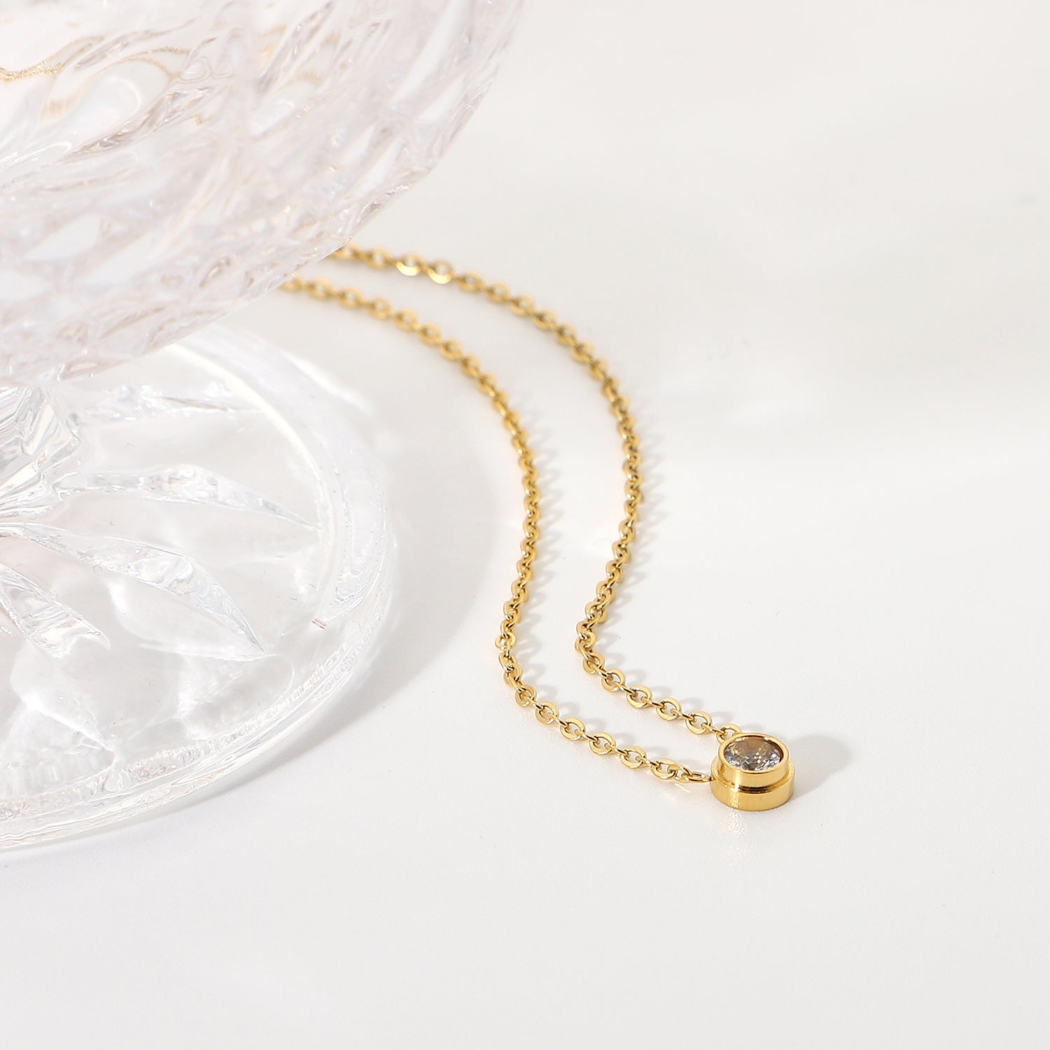 Kira Diamond Necklace in Gold