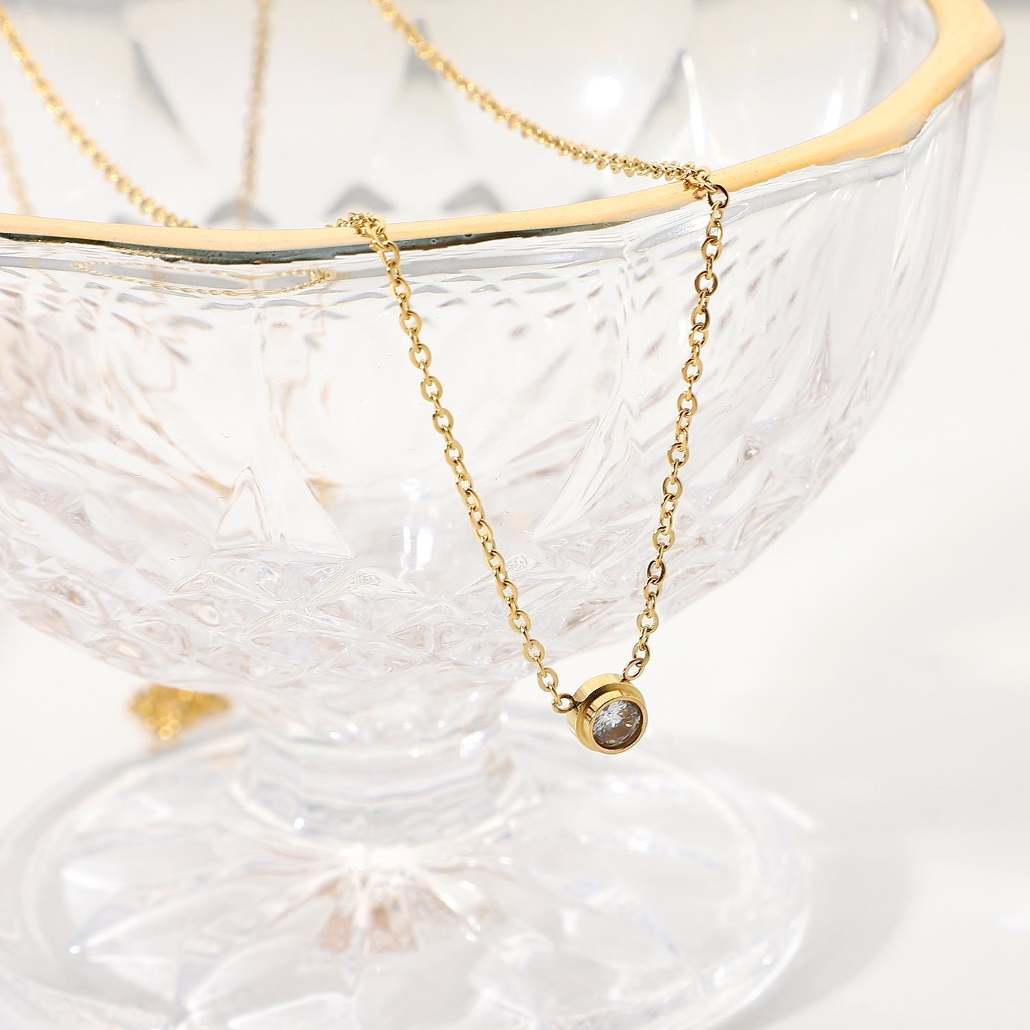 Kira Diamond Necklace in Gold