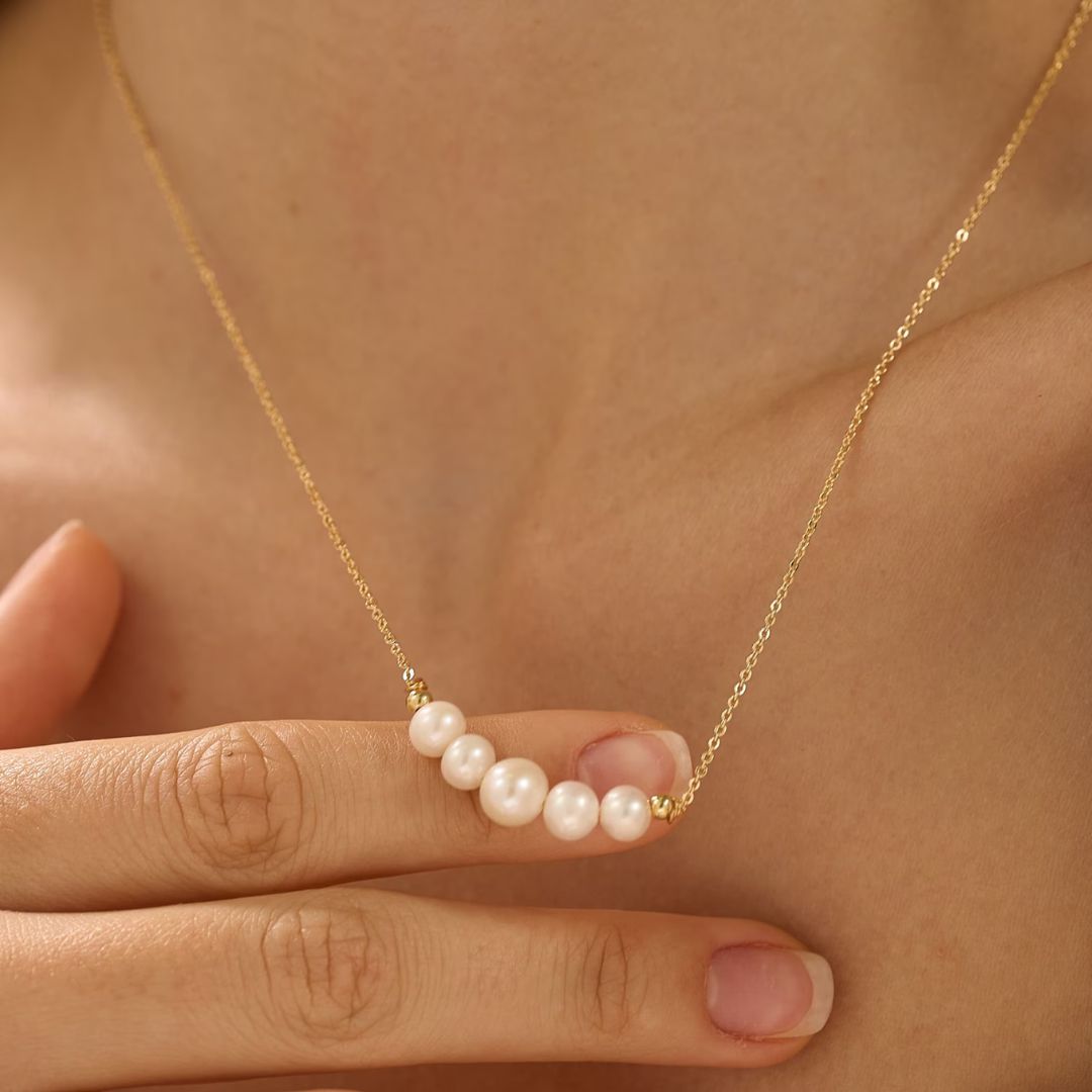 Kona Pearl Necklace in Gold