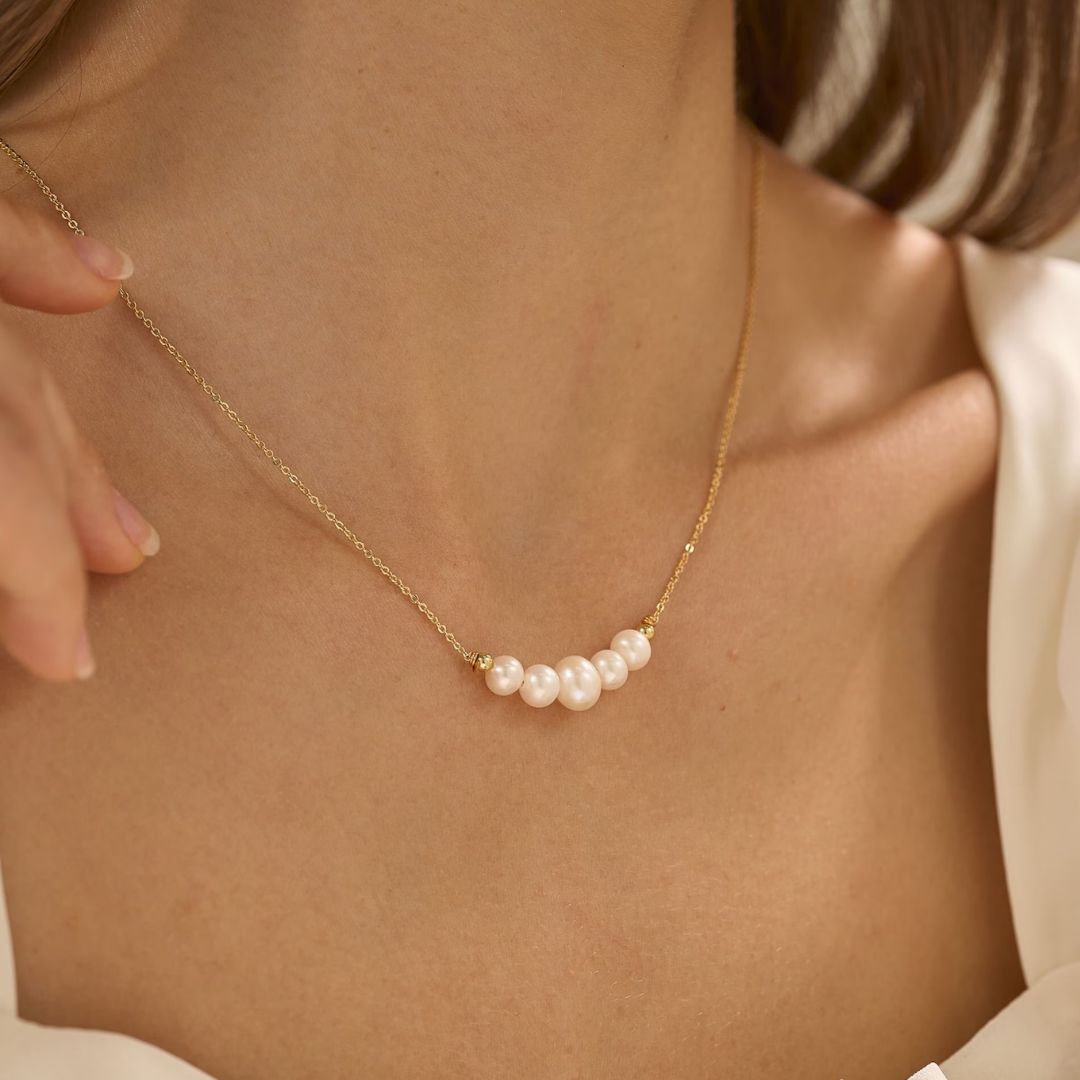 Kona Pearl Necklace in Gold