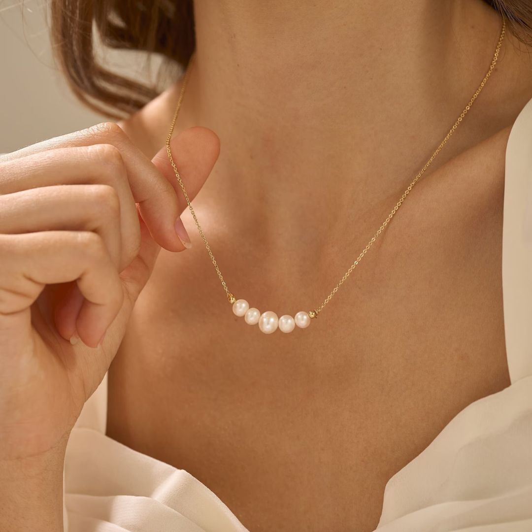 Kona Pearl Necklace in Gold