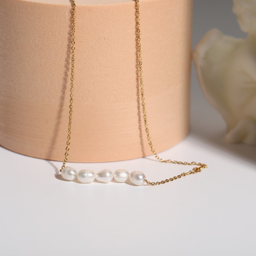 Kona Pearl Necklace in Gold
