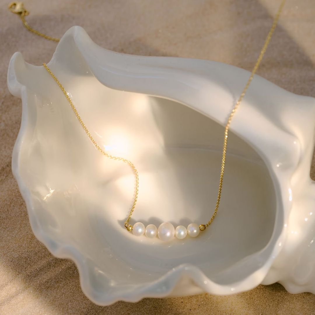Kona Pearl Necklace in Gold