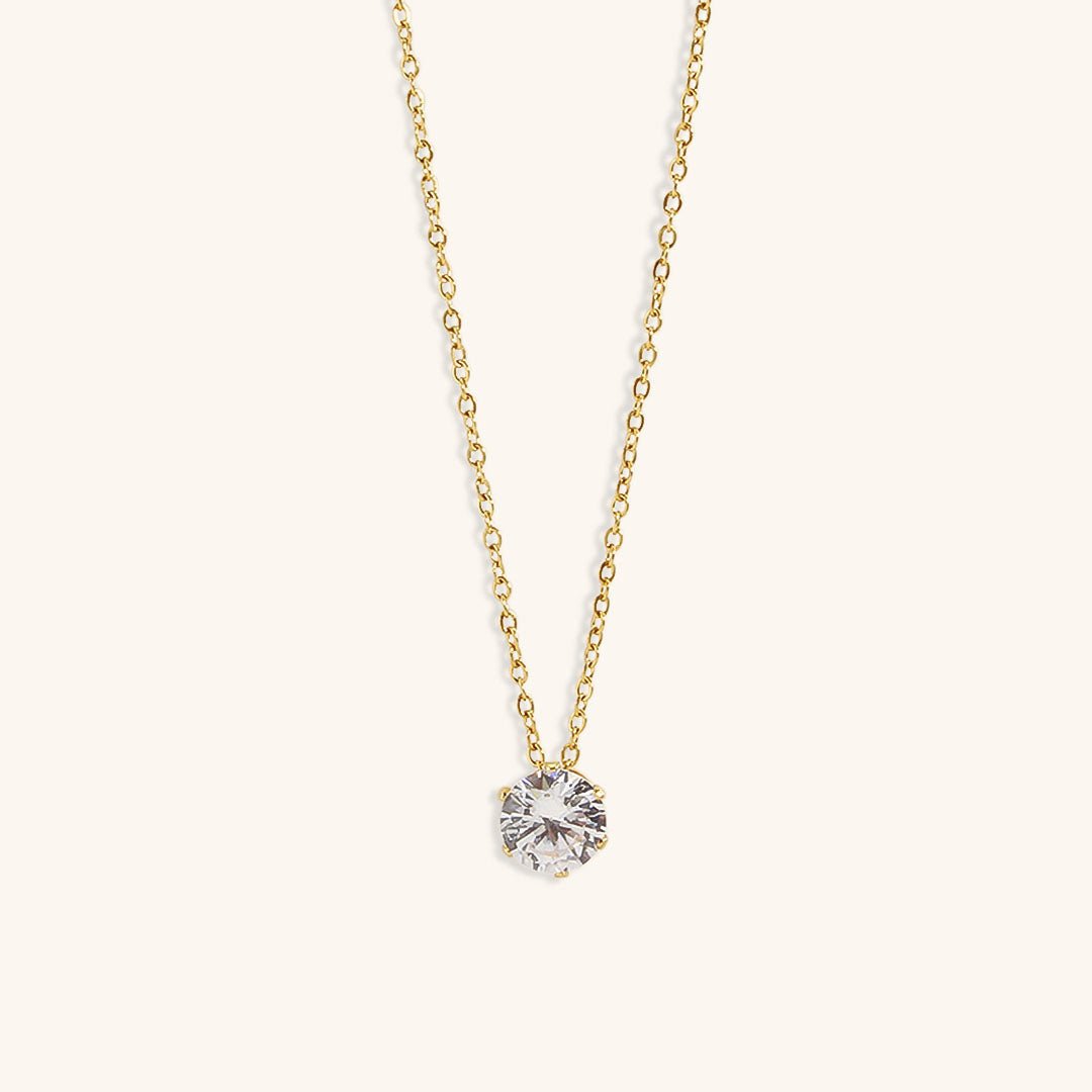 Kyla Solitaire Necklace in Gold