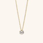 Kyla Solitaire Necklace in Gold