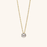 Kyla Solitaire Necklace in Gold