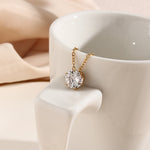 Kyla Solitaire Necklace in Gold